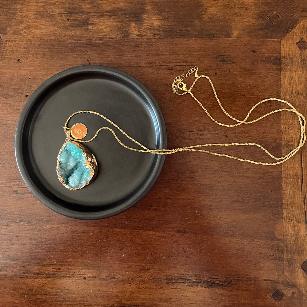 Turquoise Geode Necklace